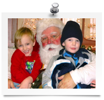 Santa with Grandkids